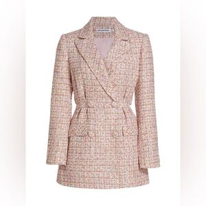 Self-Portrait Double Breasted Bouclé Knit Mini Dress US 4 / UK 8